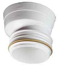 Multikvik toalettilkobling hvit plast